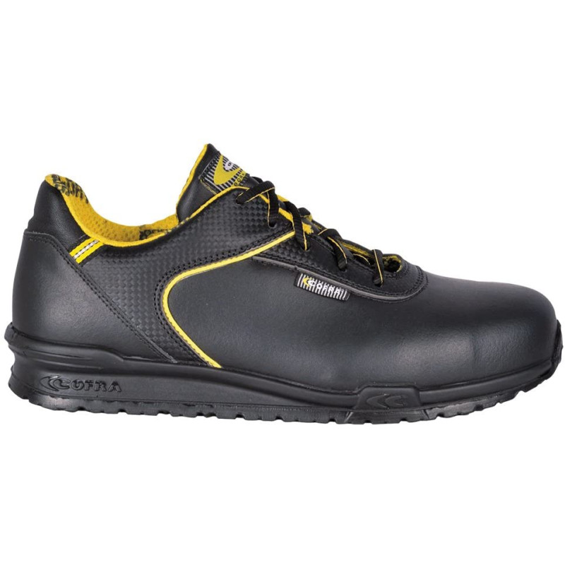Chaussure de sécurité basse S3 SRC - COFRA - GAMPER Noir. Vu de côté