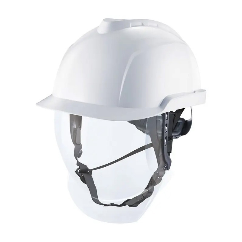 Casque d'électricien non ventilé avec écran intégré MSA - V-GARD 950 Blanc
