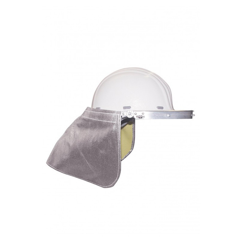 Protège-nuque en cuir avec kevlar aluminisé conçu pour les casques de chantier GUYARD