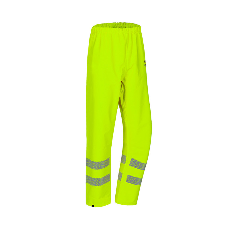 Pantalon imperméable, haute visibilité et antistatique SIOEN - Moose Jaune fluo. Vu de profil