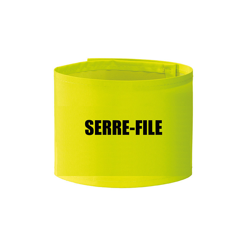 Brassard haute visibilité  Jaune fluo avec sérigraphie SERRE-FILE