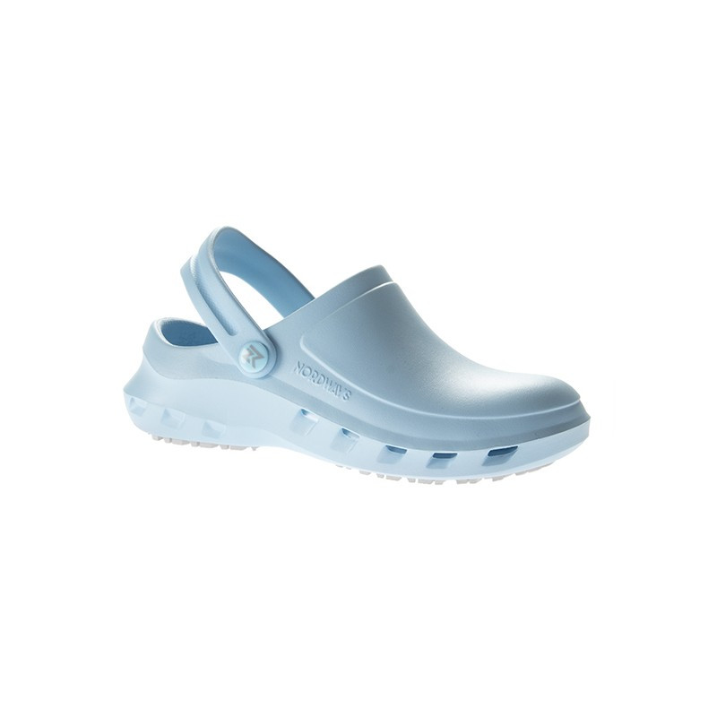 Sabot de travail ultra léger et confortable en EVA SRC - Nordways NFLY Bleu. Vu de côté