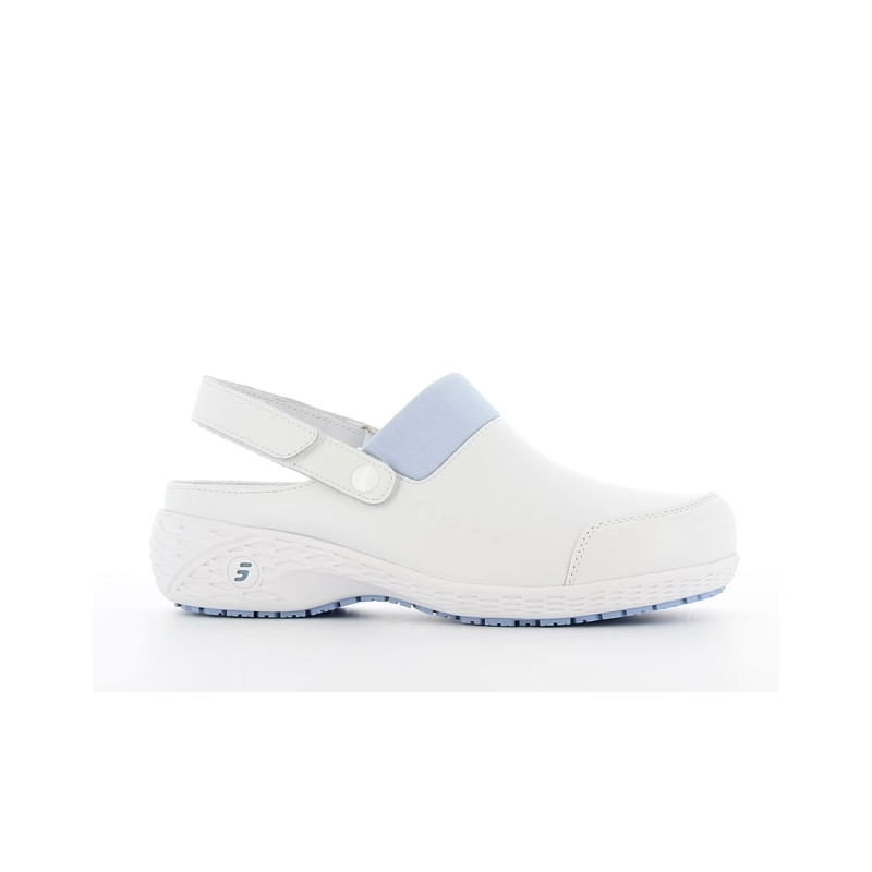 Sabot de travail médicale en cuir fermeture rapide SRC ESD - Safety Jogger - SHEILA Bleu