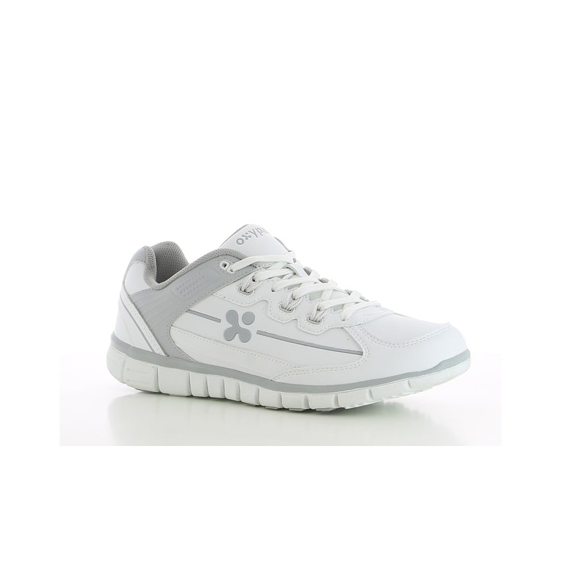 Basket de travail homme en cuir OB E - Safety Jogger - HENNY Blanc/Gris