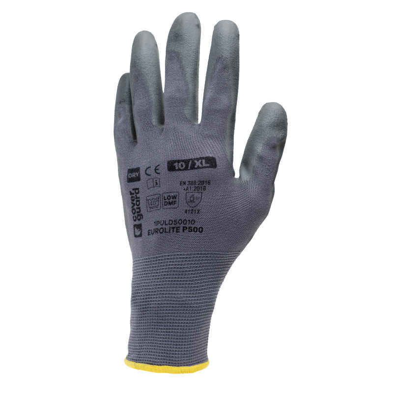 Gants en tricot sans couture pour manutention et travaux de précision COVERGUARD - 1PULD50 Gris