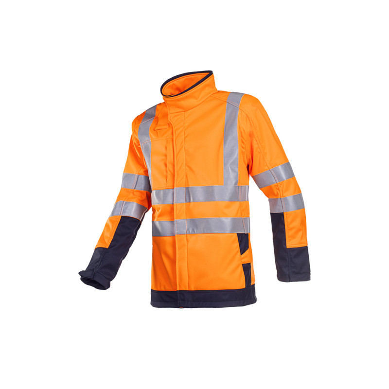Softshell multirisques et haute visibilité, protection ARC SIOEN - Playford Orange fluo/marine