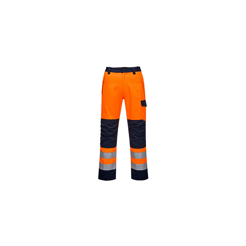 Pantalon Atex et haute visibilité PORTWEST MV36 Orange fluo/marine