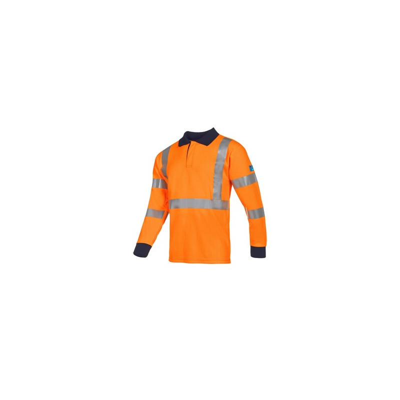Polo haute visibilité avec protection ARC SIOEN - LERBY Orange fluo