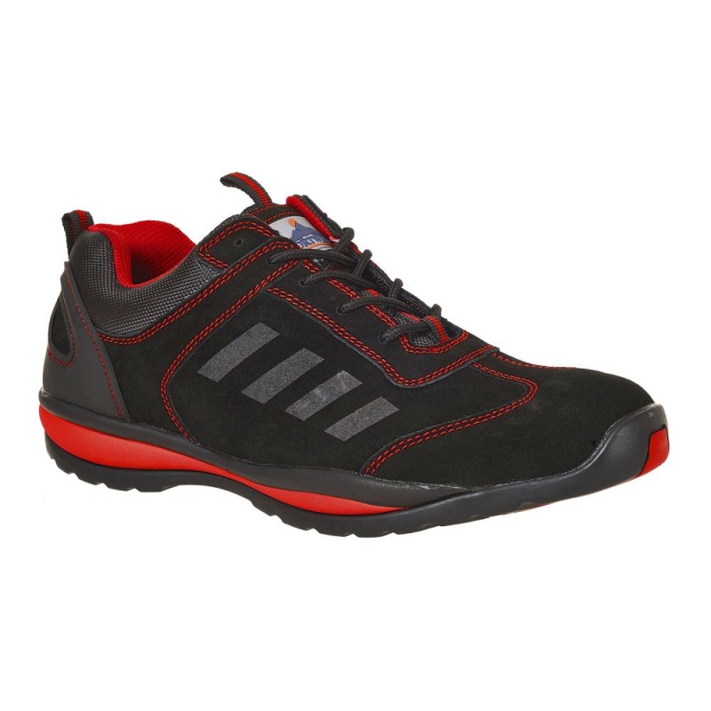 Basket de sécurité résistante à la chaleur S1P HRO Portwest FW34 Noir/Rouge. Vu de profil