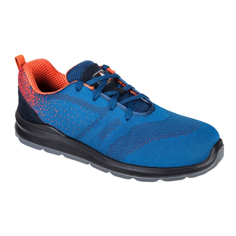 Basket de sécurité confortable, S1P Portwest FT25 Bleu/Orange. Vu de profil