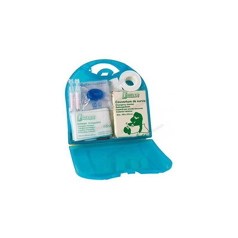 Trousse de secours multi-activités + support mural LABORATOIRE ESCUPALE 716 01 11
