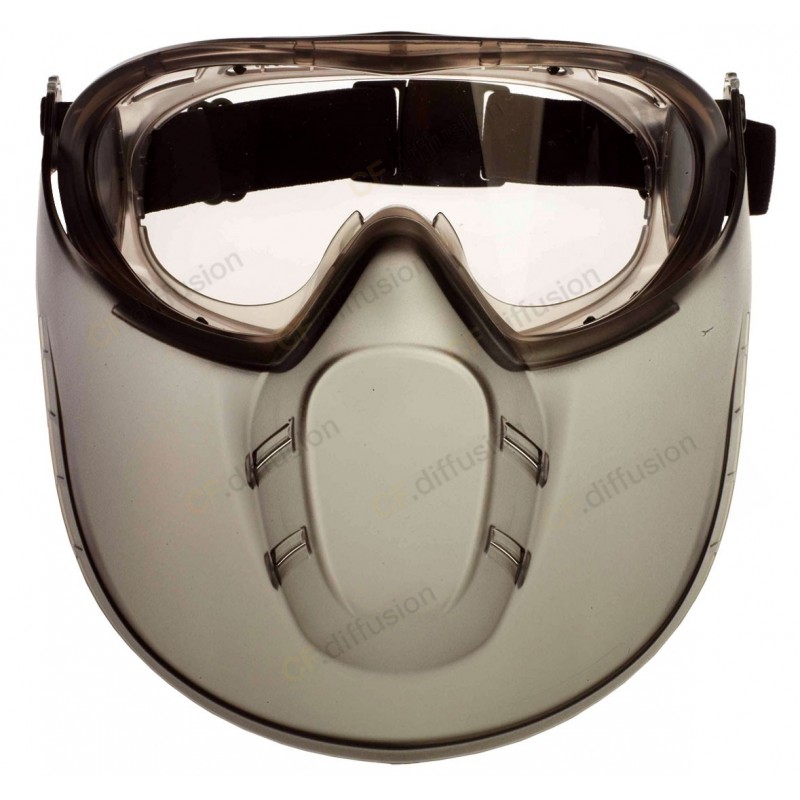 Lunettes/Masque avec élastique de serrage pour protection des risques  chimiques