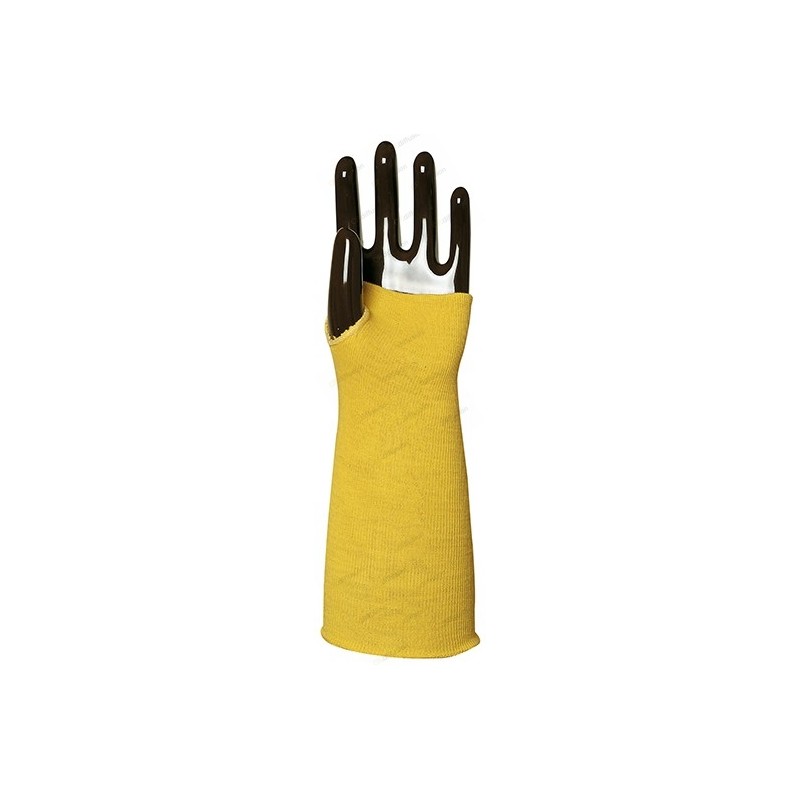 Manchette anti-feu / anti-coupure COVERGUARD MO4666 Jaune. Vu de l'intérieur de la main