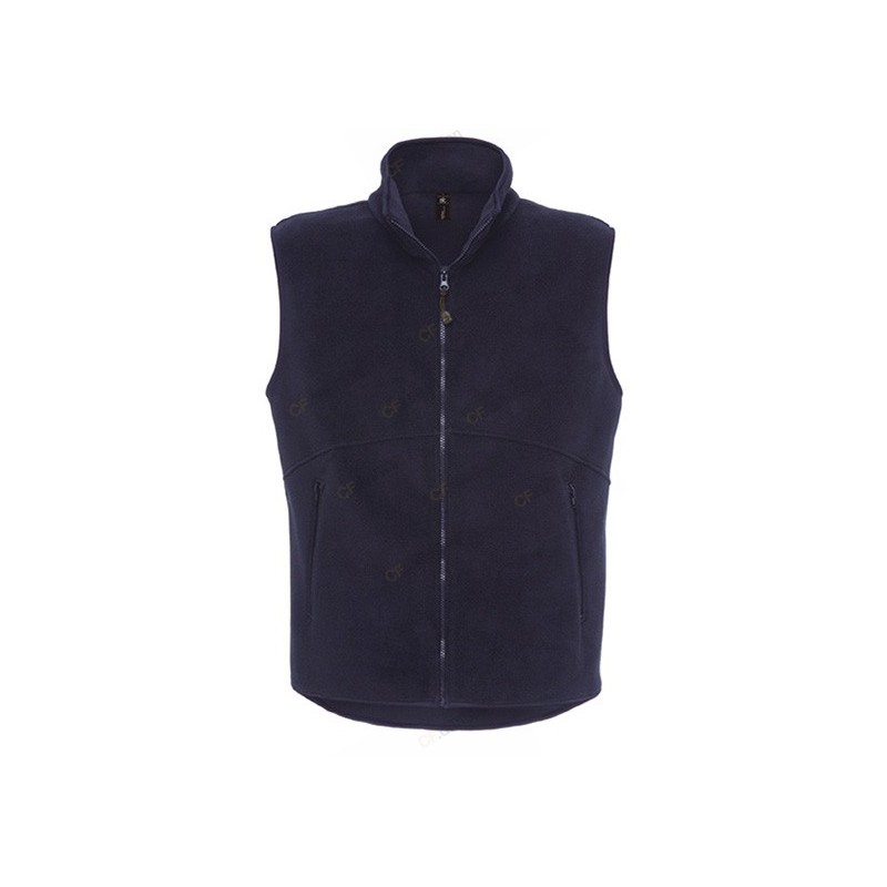 Gilet polaire B&C BC620 Marine. Vu de face