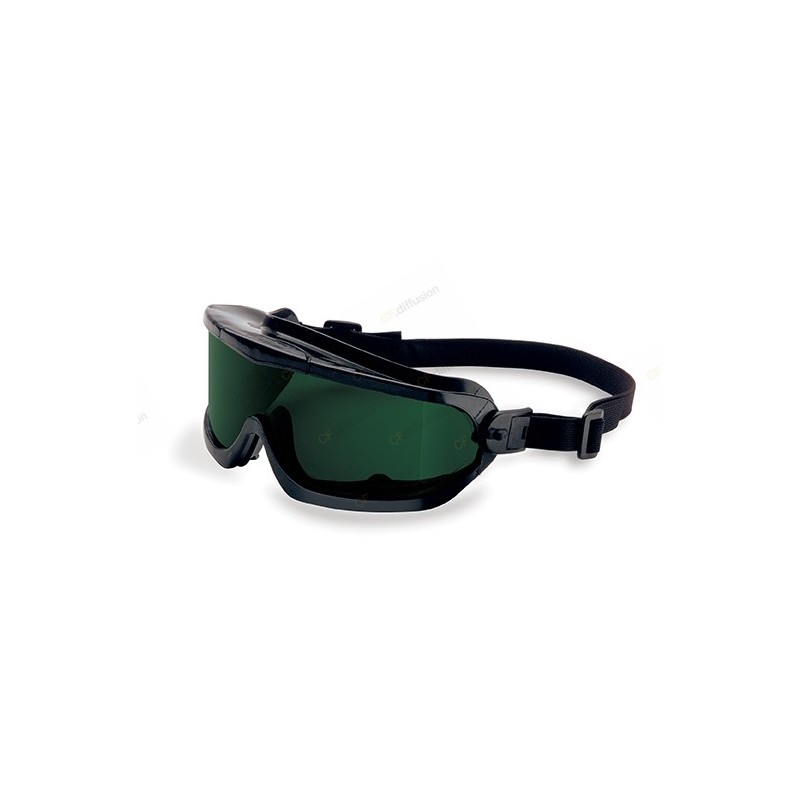 Lunette-masque soudeur PC IR5 HONEYWELL 1008111. Vu de profil