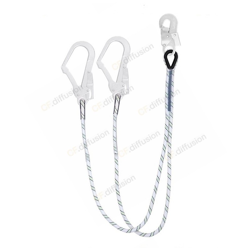 Longe fourche en corde tressée 1.50 M KRATOS SAFETY FA4060015. Vu de face