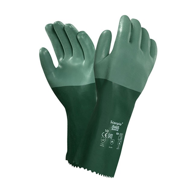 Gants néoprène/latex protection chimique Finition antidérapante